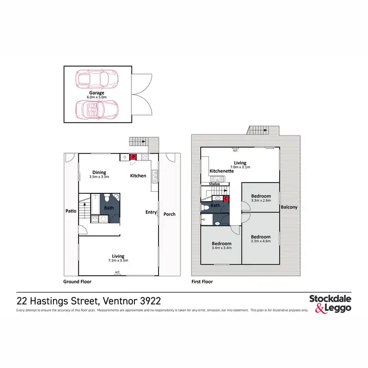 Floorplan of Homely house listing, 22 Hastings Street, Ventnor VIC 3922