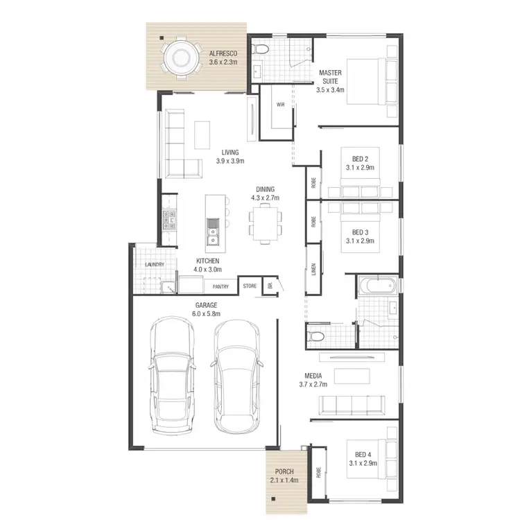Floorplan of Homely house listing, New Build New Road, Bahrs Scrub QLD 4207