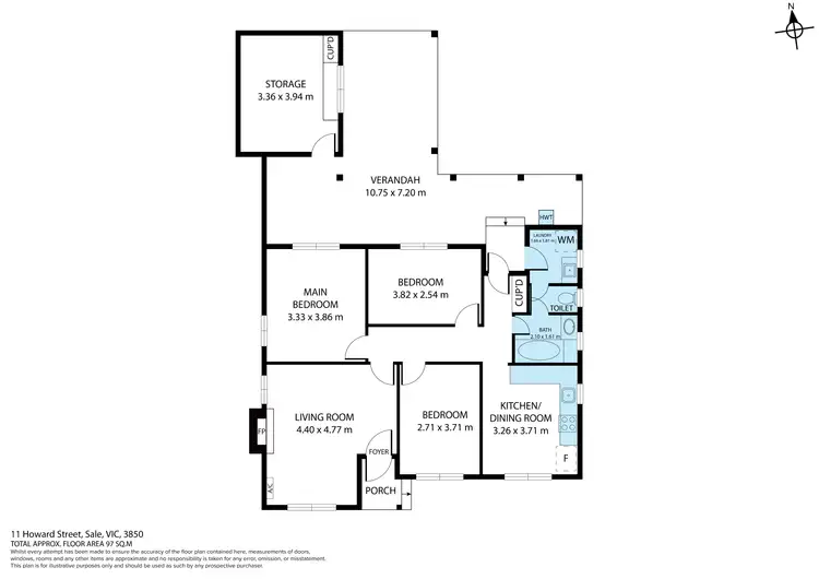 Floorplan of Homely house listing, 11 Howard Street, Sale VIC 3850