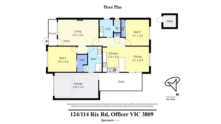 Floorplan of Homely retirement listing, 124/114 Rix Road, Officer VIC 3809