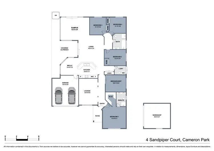 Floorplan of Homely house listing, 4 Sandpiper Court, Cameron Park NSW 2285