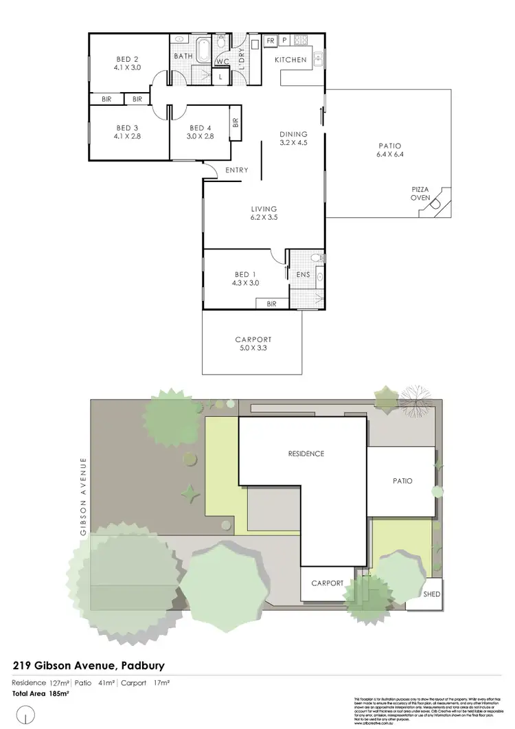 Floorplan of Homely house listing, 219 Gibson Avenue, Padbury WA 6025