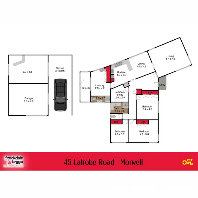 Floorplan of Homely house listing, 45 Latrobe Road, Morwell VIC 3840