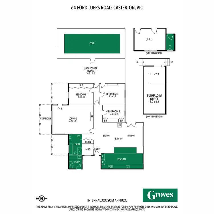 Floorplan of Homely rural property listing, 64 Ford Luers Road, Casterton VIC 3311