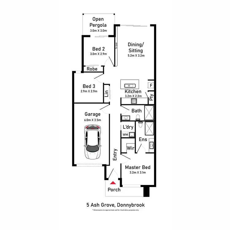 Floorplan of Homely house listing, 5 Ash Grove, Donnybrook VIC 3064