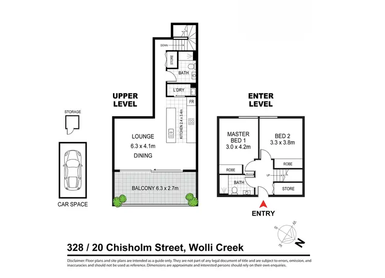 Floorplan of Homely apartment listing, 328/20 Chisholm Street, Wolli Creek NSW 2205