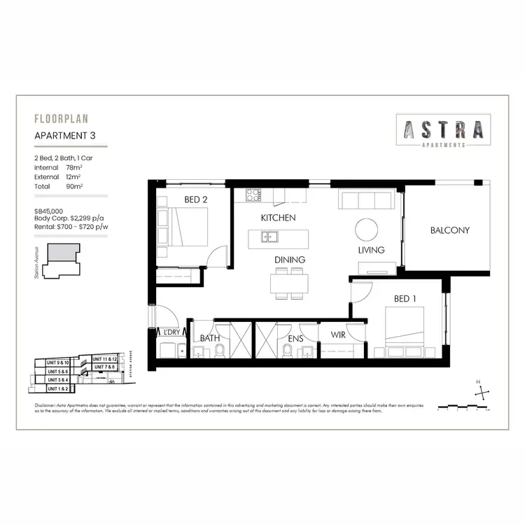 Floorplan of Homely apartment listing, 3/16 Station Avenue, Gaythorne QLD 4051