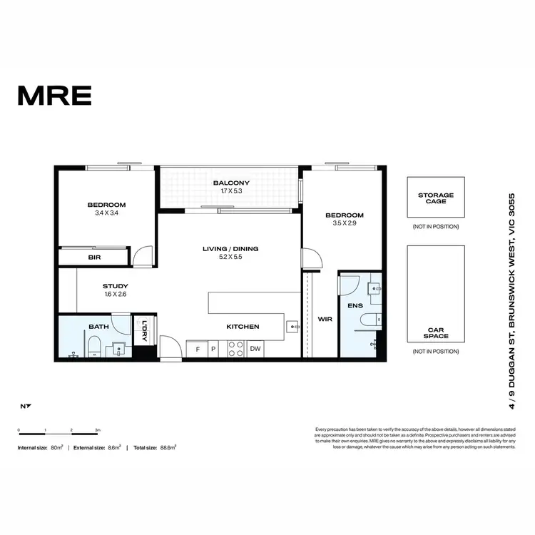 Floorplan of Homely apartment listing, 4/9 Duggan Street, Brunswick West VIC 3055