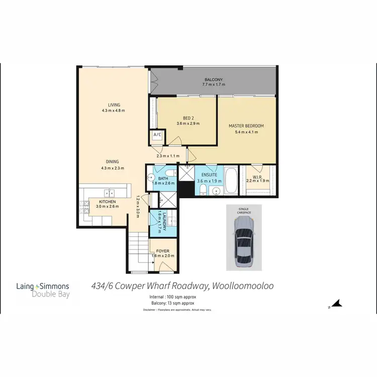 Floorplan of Homely apartment listing, 434/6 Cowper Wharf Roadway, Woolloomooloo NSW 2011