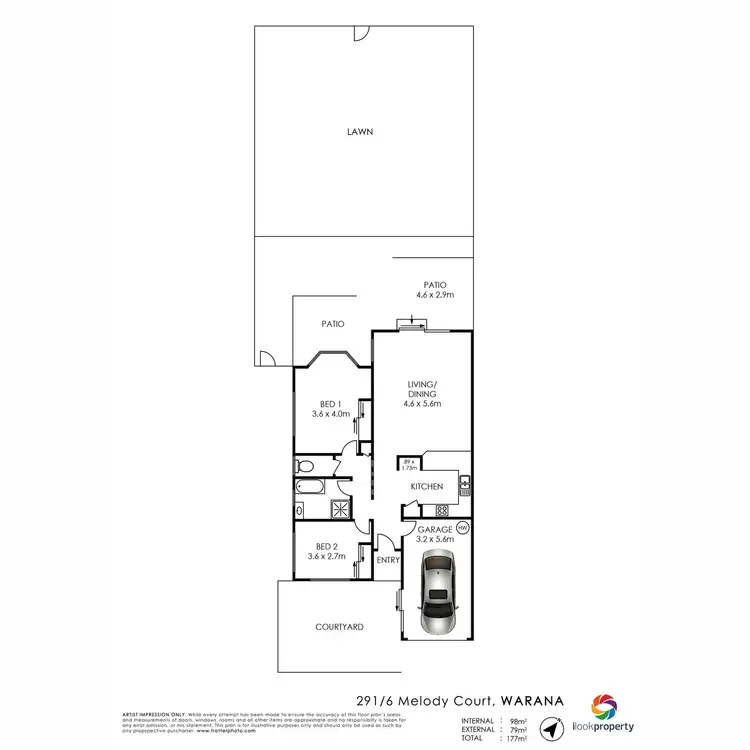 Floorplan of Homely apartment listing, 291/6 Melody Court, Warana QLD 4575