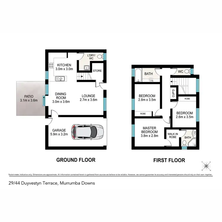 Floorplan of Homely townhouse listing, 29/44 Duyvestyn Terrace, Murrumba Downs QLD 4503