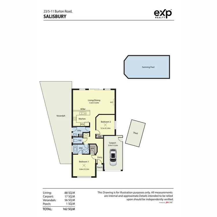 Floorplan of Homely villa listing, 23/5-11 Burton Road, Salisbury SA 5108