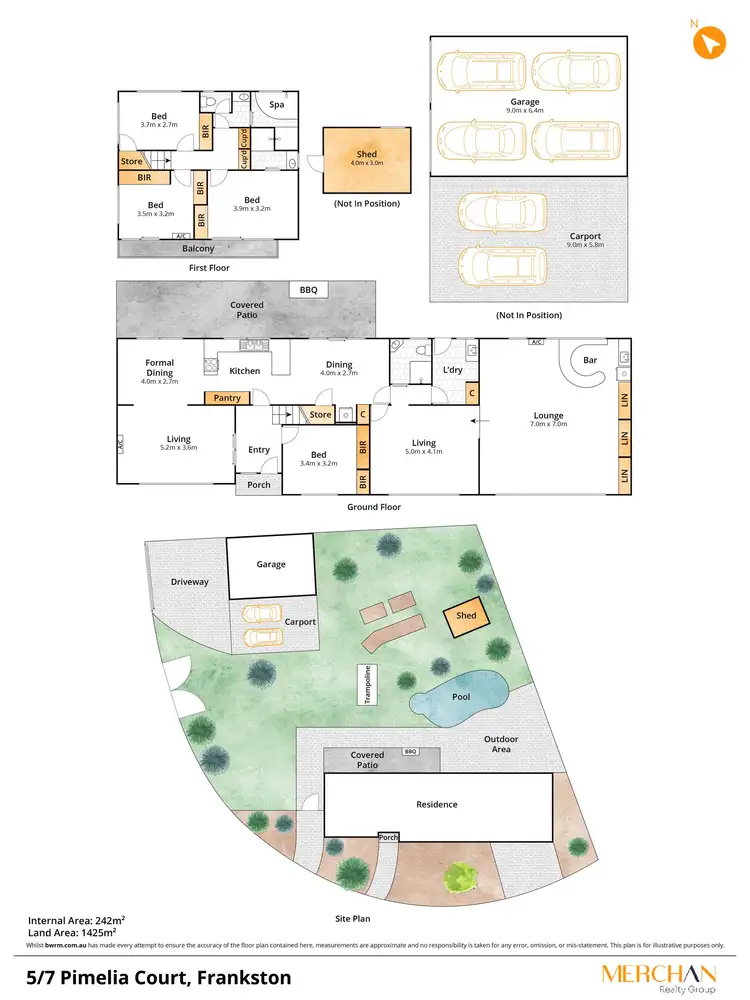 Floorplan of Homely house listing, 5-7 Pimelia Court, Frankston VIC 3199