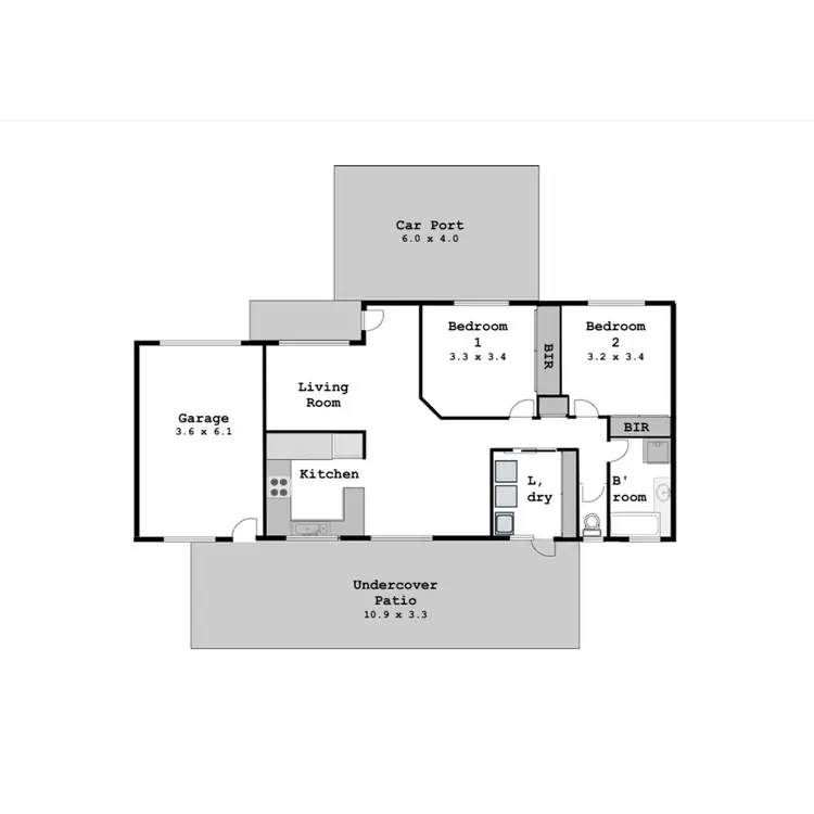 Floorplan of Homely unit listing, 2/44 Kingfisher Drive, Wodonga VIC 3690