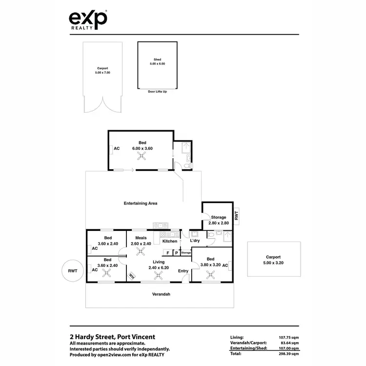 Floorplan of Homely house listing, 2 Hardy Street, Port Vincent SA 5581