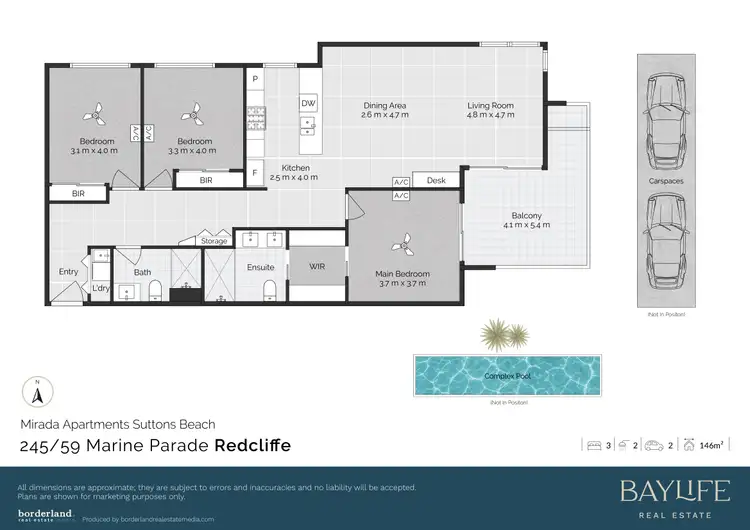 Floorplan of Homely unit listing, 245/59-67 Marine Parade, Redcliffe QLD 4020