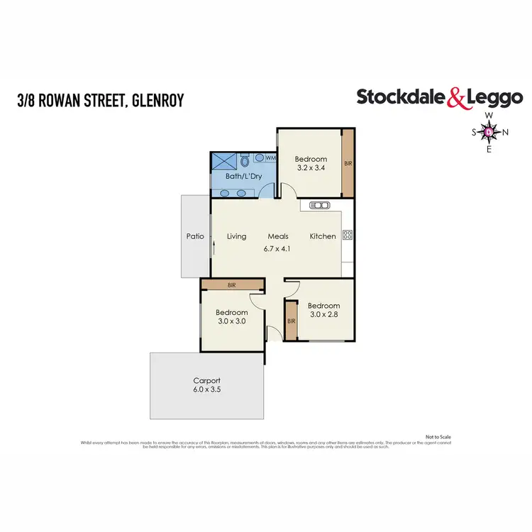 Floorplan of Homely unit listing, 3/8 Rowan Street, Glenroy VIC 3046