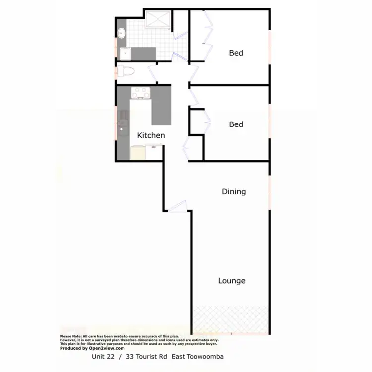 Floorplan of Homely unit listing, 22/33-35 Tourist Road, East Toowoomba QLD 4350