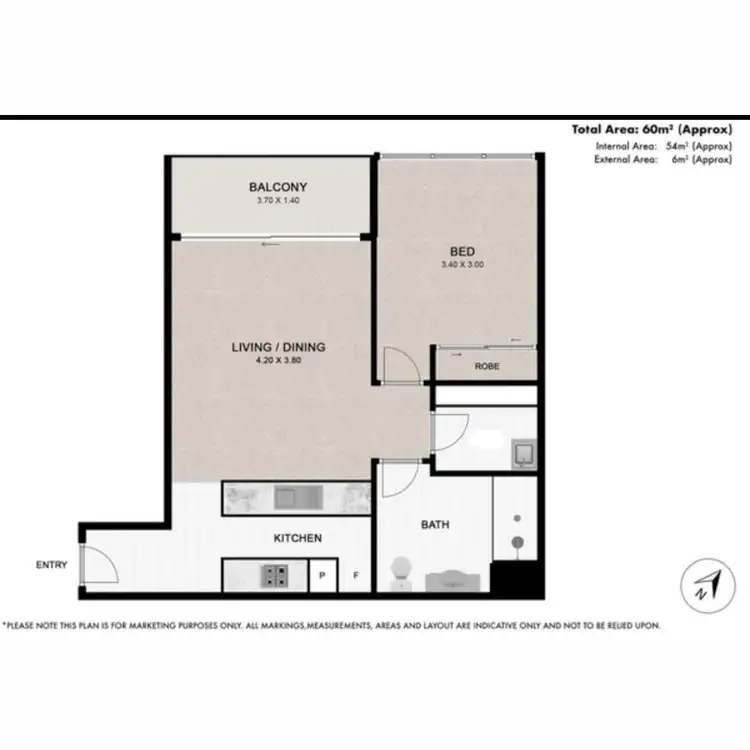 Floorplan of Homely apartment listing, 2105/128 Charlotte Street, Brisbane City QLD 4000