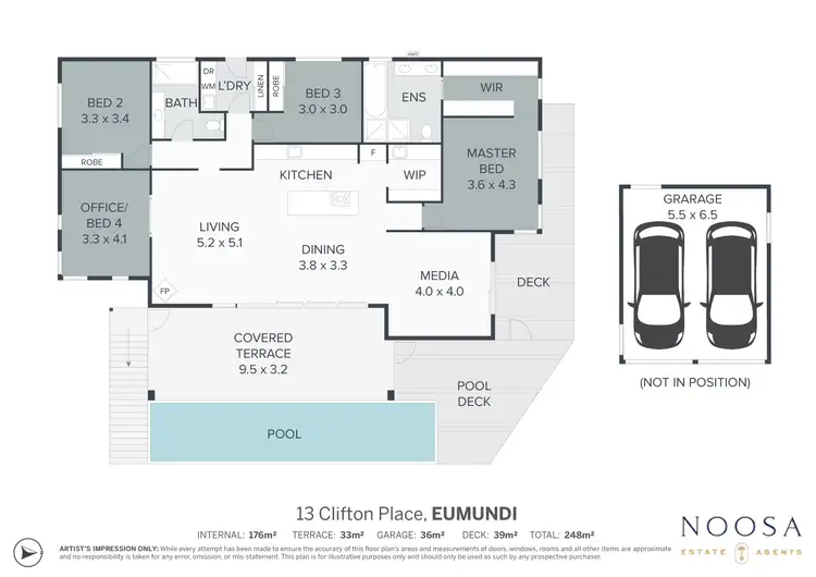 Floorplan of Homely house listing, 13 Clifton Place, Eumundi QLD 4562