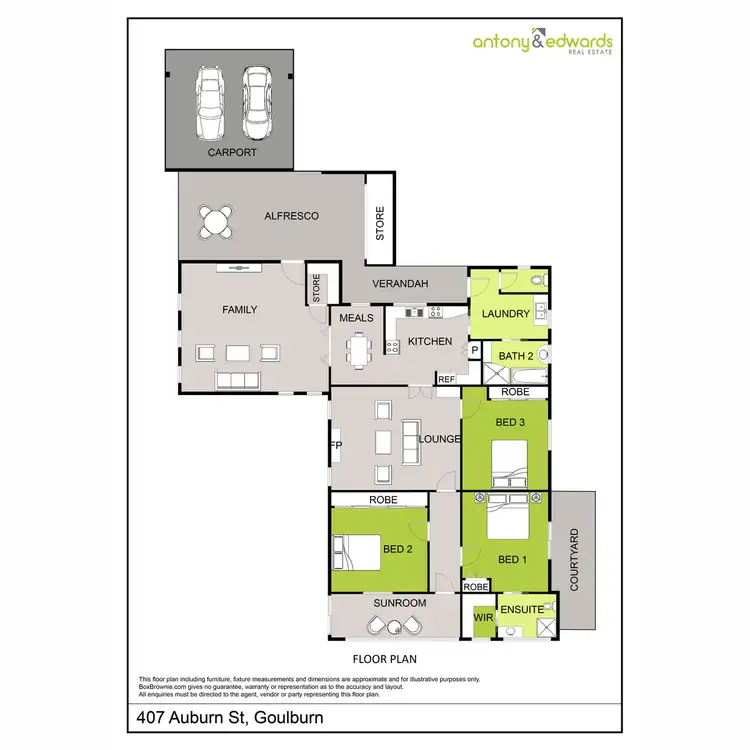 Floorplan of Homely house listing, 407 Auburn Street, Goulburn NSW 2580