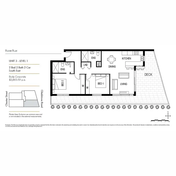 Floorplan of Homely apartment listing, 3/10 Chester Street, Highgate Hill QLD 4101