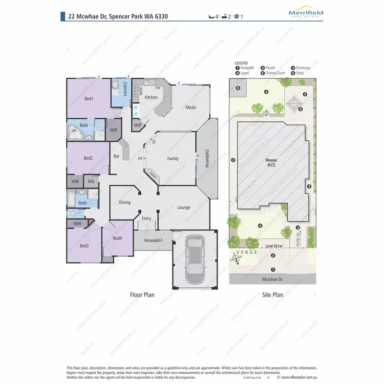 Floorplan of Homely house listing, 22 McWhae Drive, Spencer Park WA 6330