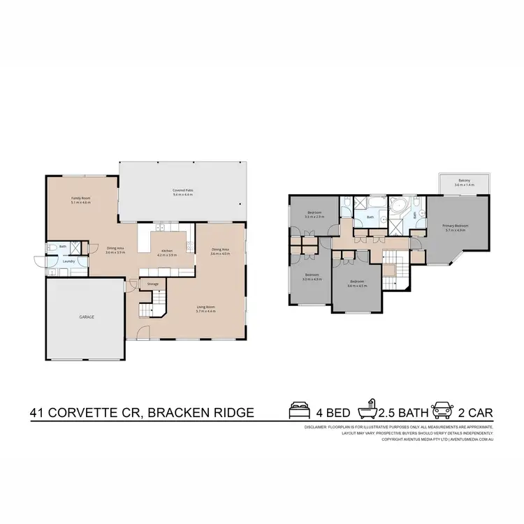 Floorplan of Homely house listing, 41 Corvette Crescent, Bracken Ridge QLD 4017