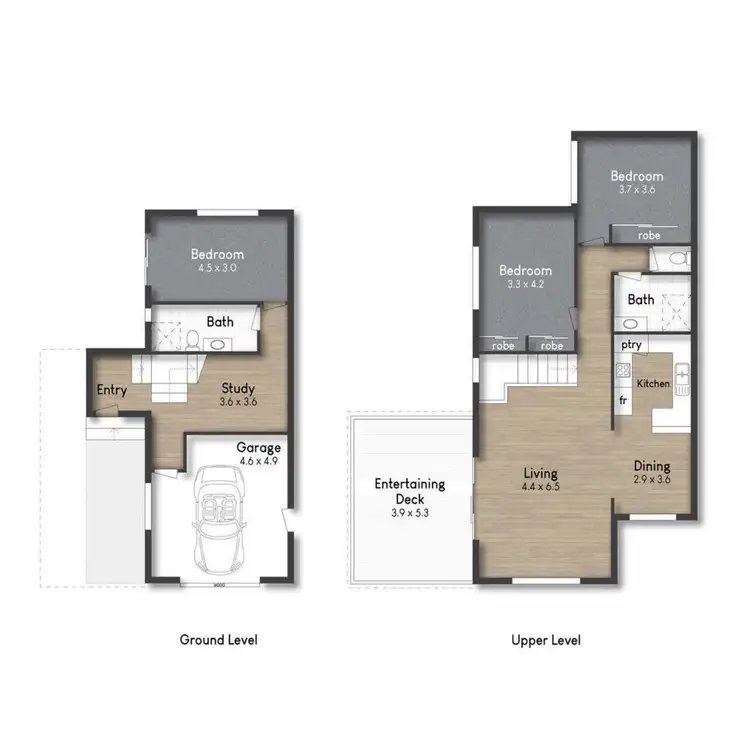 Floorplan of Homely semi-detached listing, 1/1 Keys Avenue, Banora Point NSW 2486