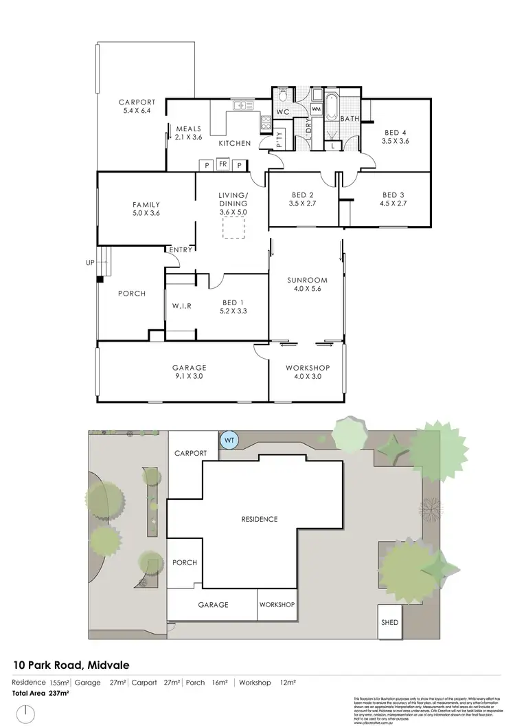 Floorplan of Homely house listing, 10 Park Road, Midvale WA 6056