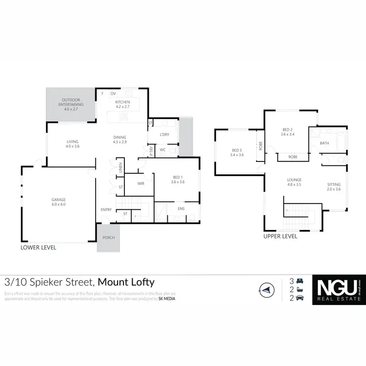 Floorplan of Homely townhouse listing, 3/10 Spieker Street, Mount Lofty QLD 4350