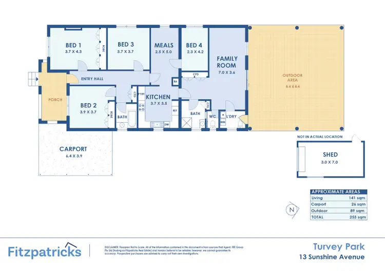 Floorplan of Homely house listing, 13 Sunshine Avenue, Turvey Park NSW 2650