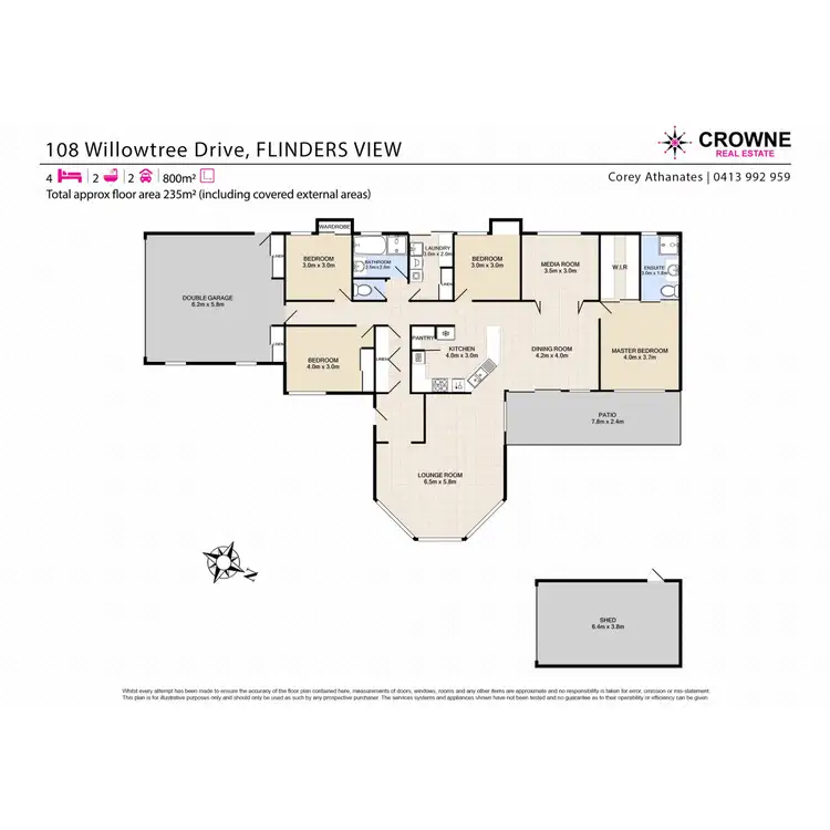 Floorplan of Homely house listing, 108 Willowtree Drive, Flinders View QLD 4305