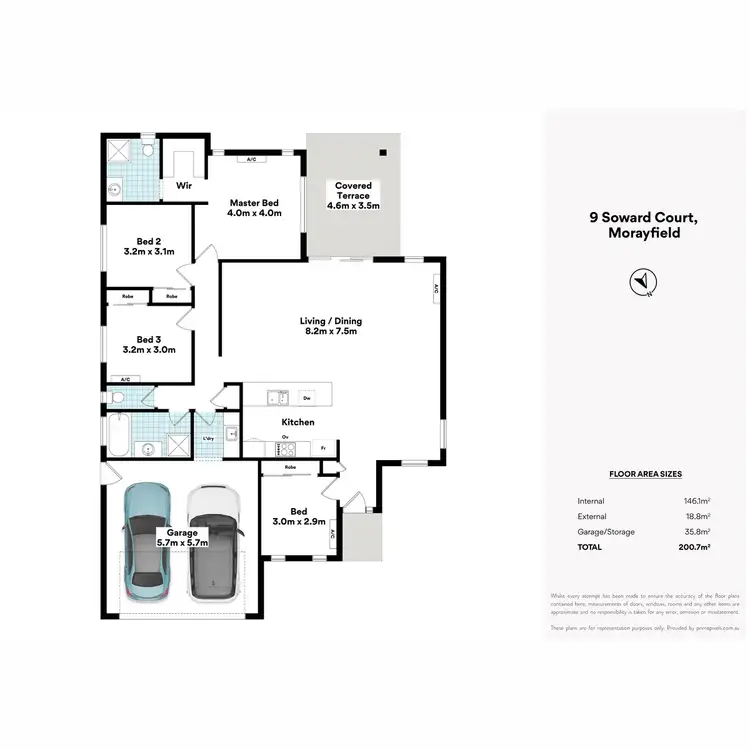 Floorplan of Homely house listing, 9-11 Soward Court, Morayfield QLD 4506