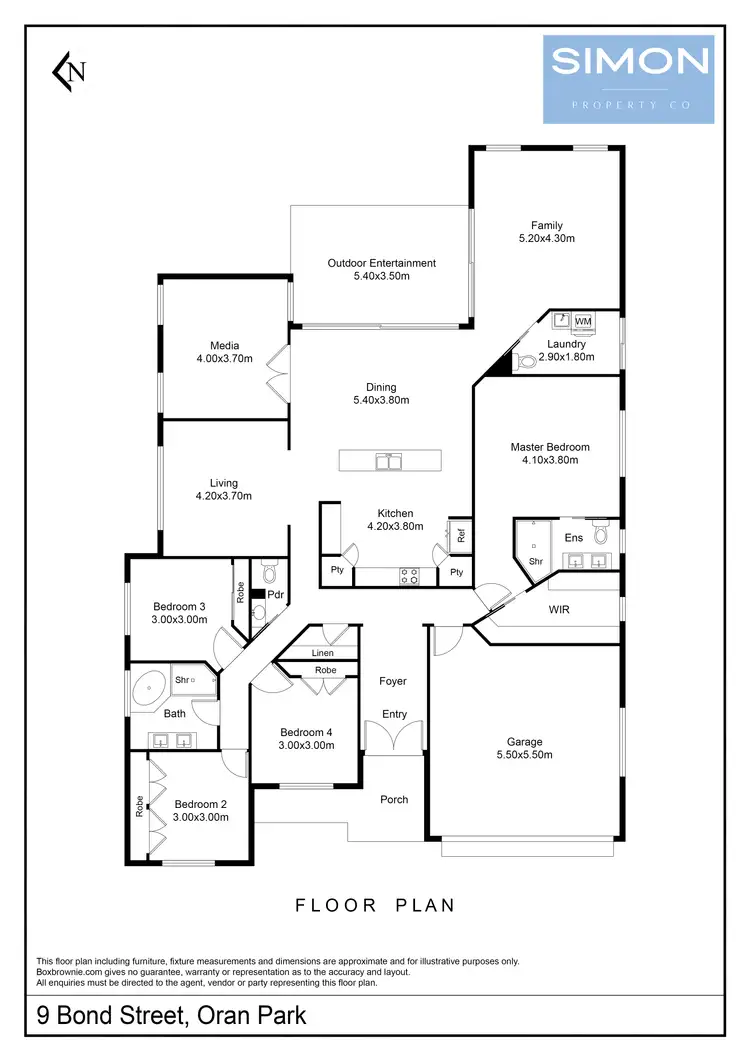 Floorplan of Homely house listing, 9 Bond Street, Oran Park NSW 2570
