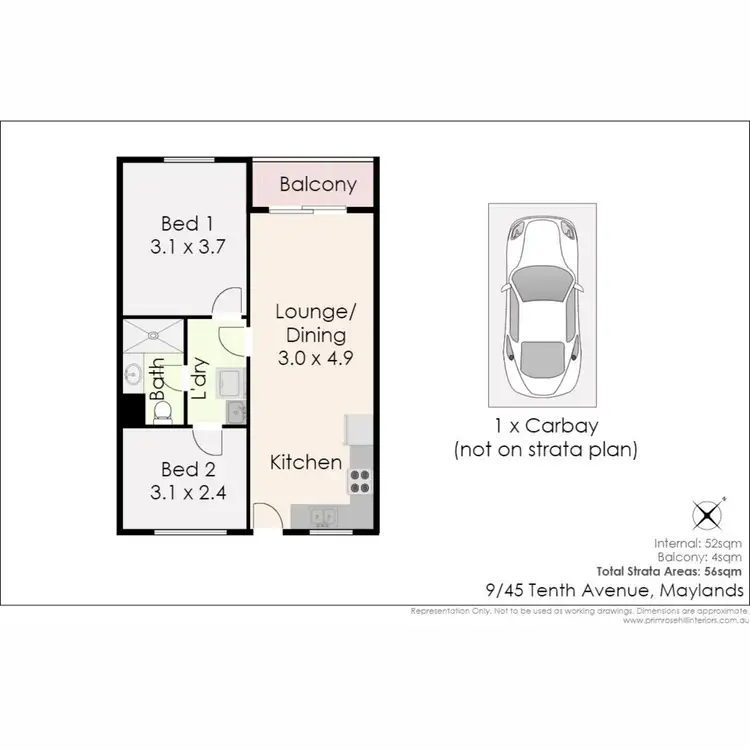 Floorplan of Homely unit listing, 9/45 Tenth Avenue, Maylands WA 6051