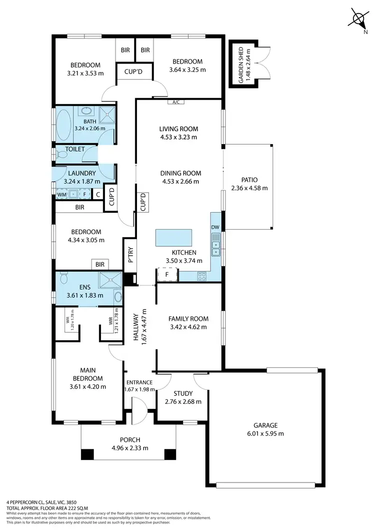Floorplan of Homely house listing, 4 Peppercorn Close, Sale VIC 3850