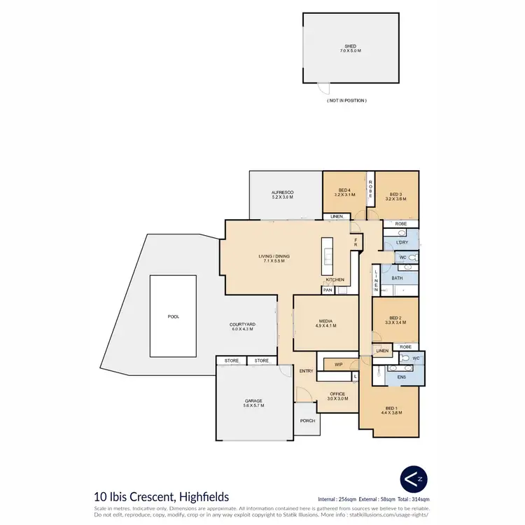 Floorplan of Homely house listing, 10 Ibis Crescent, Highfields QLD 4352