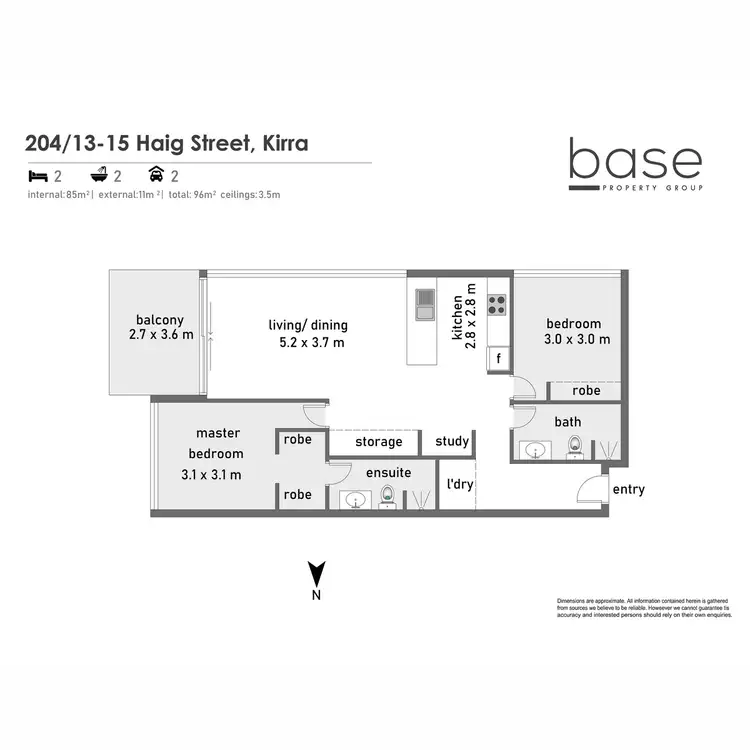 Floorplan of Homely apartment listing, 204/13-15 Haig Street, Kirra QLD 4225
