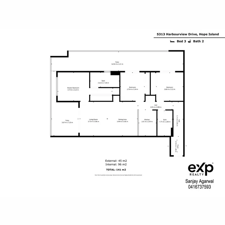 Floorplan of Homely unit listing, 5313 Harbourview Drive, Hope Island QLD 4212