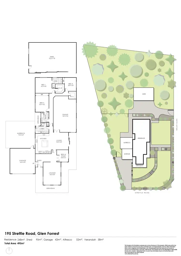 Floorplan of Homely house listing, 195 Strettle Road, Glen Forrest WA 6071