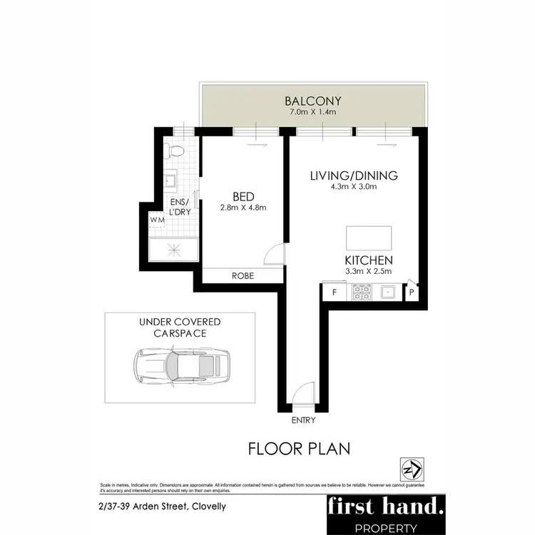 Floorplan of Homely apartment listing, 2/37-39 Arden Street, Clovelly NSW 2031
