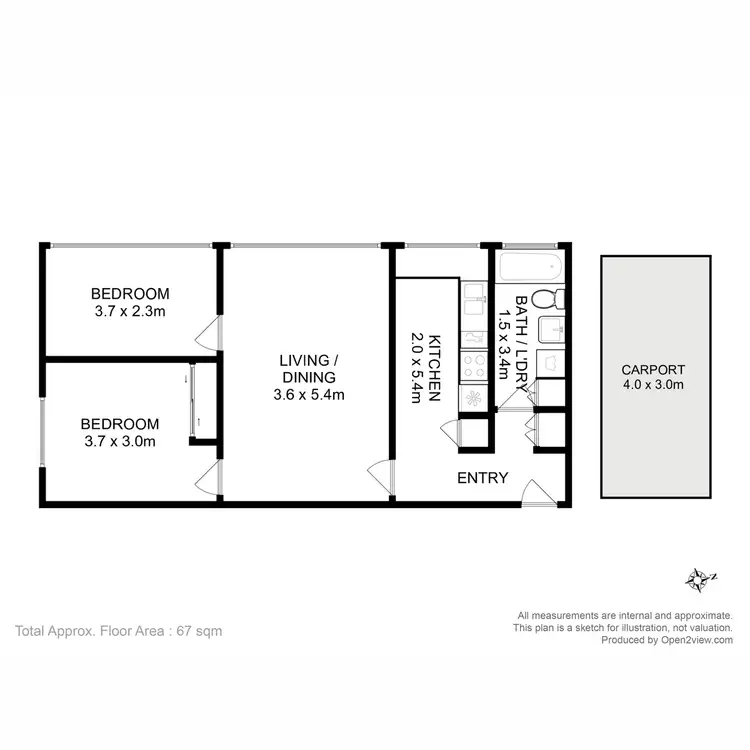 Floorplan of Homely unit listing, 10/14 Ashfield Street, Sandy Bay TAS 7005