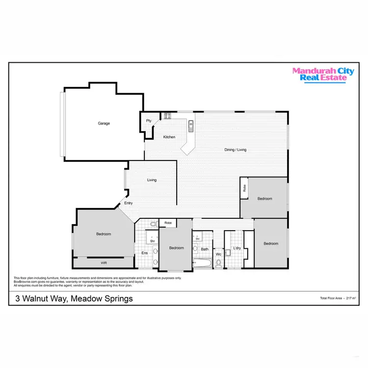 Floorplan of Homely house listing, 3 Walnut Way, Meadow Springs WA 6210