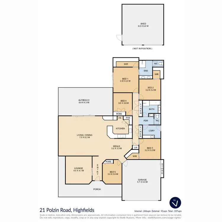 Floorplan of Homely house listing, 21 Polzin Road, Highfields QLD 4352