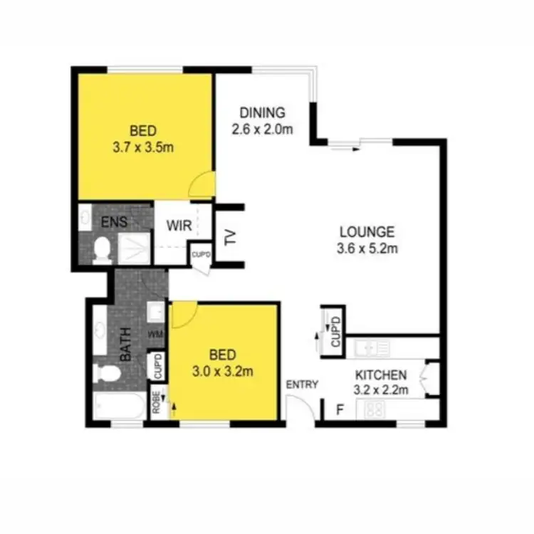 Floorplan of Homely unit listing, 4/1 Burleigh Street, Burleigh Heads QLD 4220