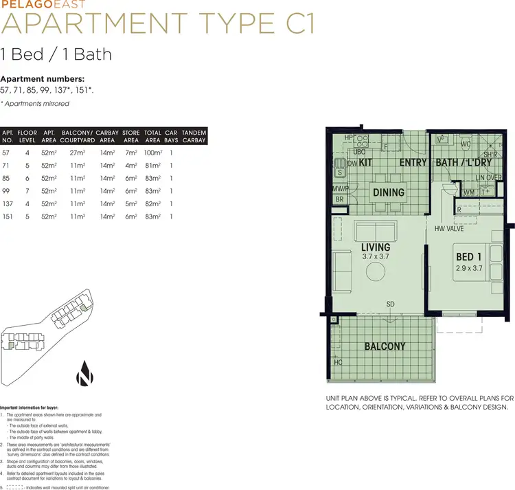 Floorplan of Homely apartment listing, 151/26 Sharpe Avenue, Pegs Creek WA 6714
