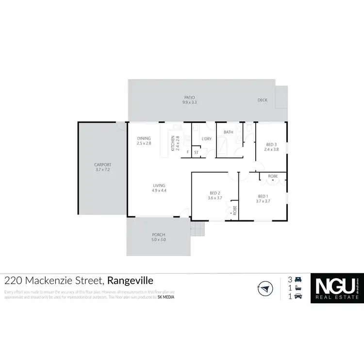 Floorplan of Homely house listing, 220 Mackenzie Street, Rangeville QLD 4350