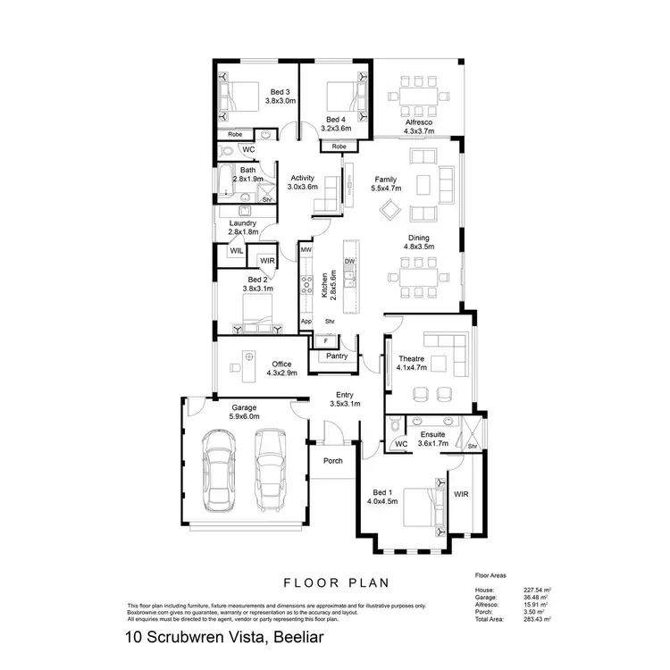Floorplan of Homely house listing, 10 Scrubwren Vista, Beeliar WA 6164