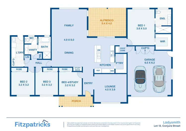 Floorplan of Homely house listing, 28 Conjura Street, Ladysmith NSW 2652